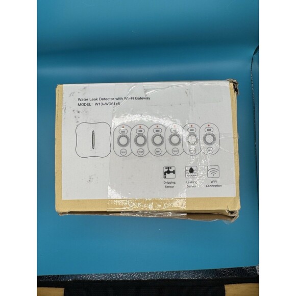 Water Leak Detector with Wi-Fi Gateway (Model: W13+WD61x6) 1 Gateway + 6 Sensor - Picture 1 of 4